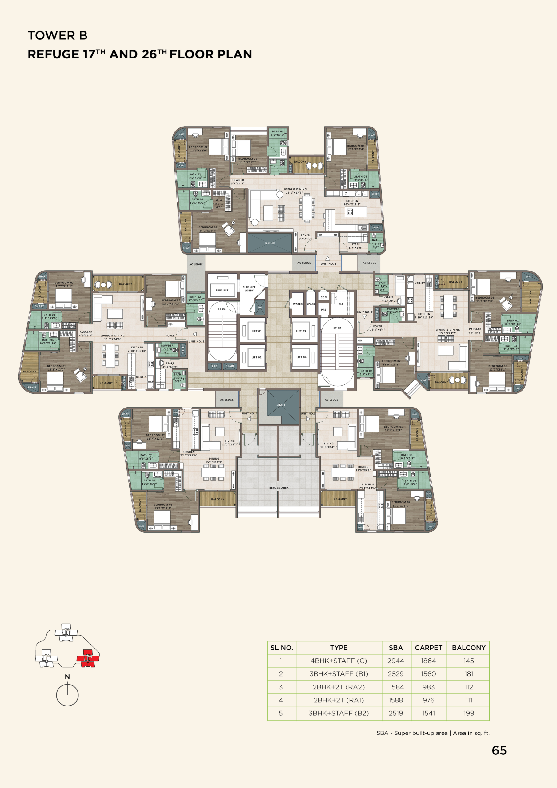 3 BHK Floor Plan